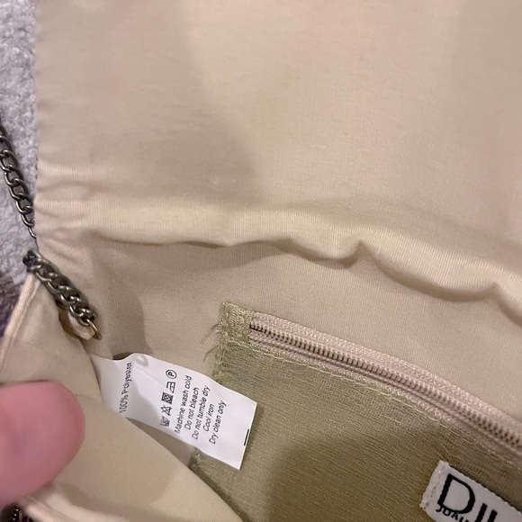 Djula Joaillerie / Paris beaded silk envelope purse with chain. - Picture 4 of 5